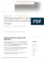 Enfoque Basado en Riesgos en ISO 9001 - 2015 - Clasificación de Riesgos