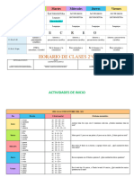 Horario 2° Grados