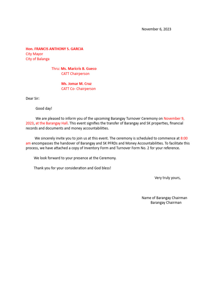Sample Notification Letter | PDF