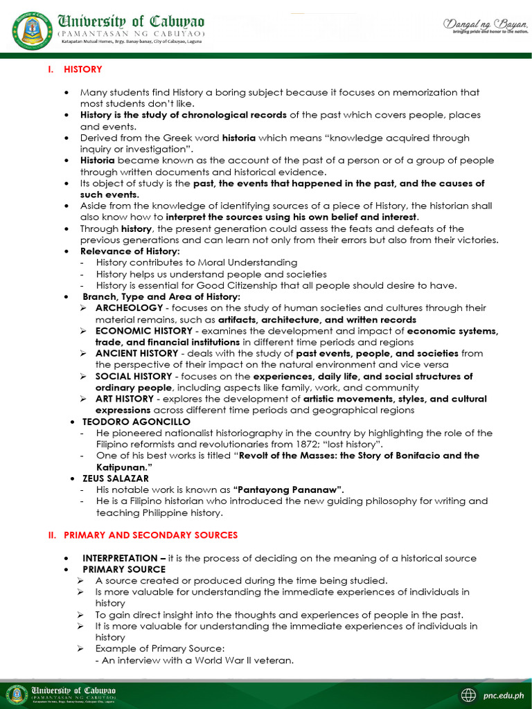 HIS101 - Learning Materials | PDF | Primary Sources | Historiography