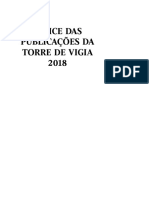Indice Das Publica C Oes Da Torre de Vigia 2018