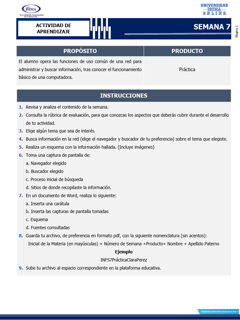 Actividad de Aprendizaje SEMANA 7 | PDF | Archivo de computadora ...
