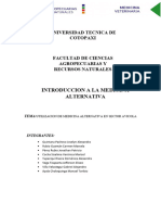 Utilizacion de Medicina Alternativa en Gallinas