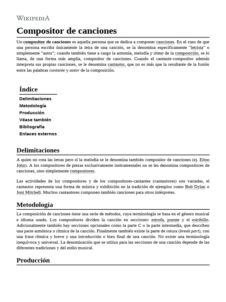 Compositor de Canciones | PDF | Compositor de canciones | Formas musicales