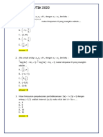 Q&A UTBK Math 2022 Part 1