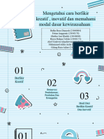 Mengetahui Cara Berfikir Kreatif, Inovatif Dan Memahami Modal Dasar Kewirausahaan