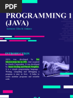 Introduction To Java Programming and Operators