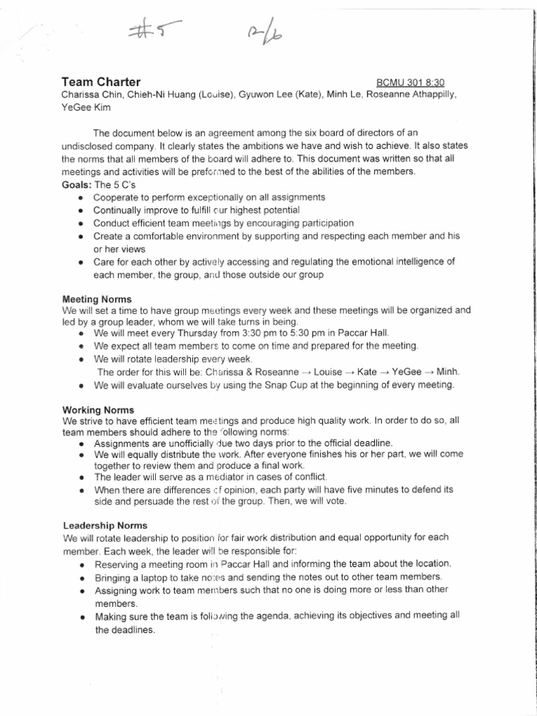 Charter Sample PDF Text Messaging Leadership