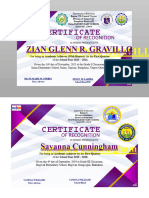 CERTIFICATES With Honors