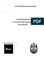 Credit Management 7th Semester Final Examination Study Manual