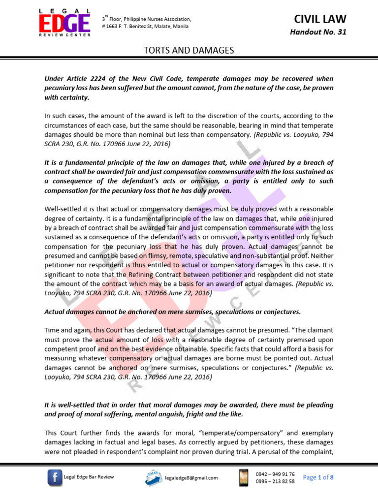 Understanding Torts and Damages | PDF | Damages | Negligence