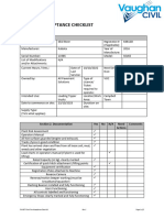 FM-087 Plant Pre Acceptance Checklist - APS042 Skid Steer