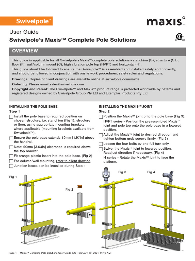 Maxis Complete Pole User Guide Iec PDF Screw Components