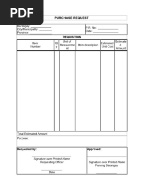 PURCHASE REQUEST FORM