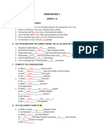 Exam Review 1 Answers