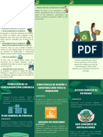 Folleto Triptico de Cuidado Ambiental Reciclaje Moderno Verde