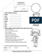 Examen de Comunicacion 5° Grado