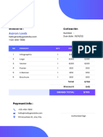 Modern White and Blue Invoice For Your Shop