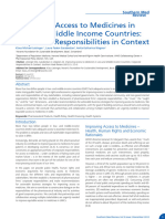 Improving Access To Medicines in Low and Middle Income Countries - Corporate Responsibilities in Context