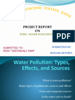 Project Report ON: Topic: Water Pollution