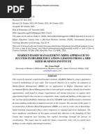 Market-Based Management (MBM) Approach To Success in Higher Education: Lessons From A Mid-Sized Business Institute