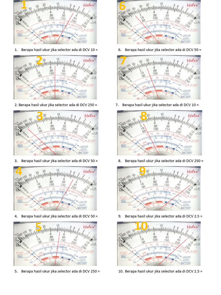Soal dan Hasil Ukur Avometer DCV | PDF | Metode & Bahan Ajar ...