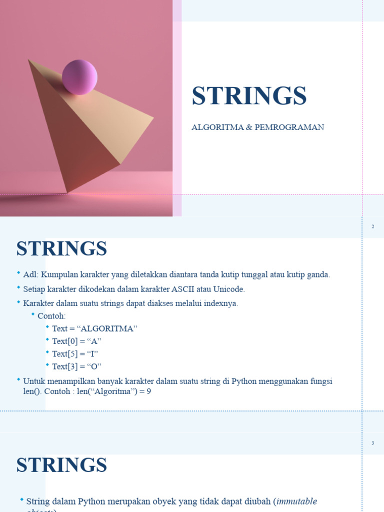 Panduan Lengkap Strings dan List Python | PDF