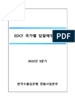 EDCF 국가별 사업정보 ('22.3분기)