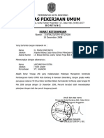 Dinas Pekerjaan Umum: Surat Keterangan