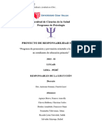 Informe Final Del Programa de Promoción y Prevención Orientado A La Autoeficacia en Estudiantes de Educación Primaria