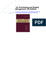 Test Bank For Purchasing and Supply Chain Management 5th Edition