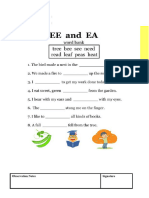 Language & Literacy 50 - Sentences and Fill in The Blank Ee and Ea