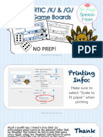 ARTIC /K/ & /G/ Game Boards: No Prep