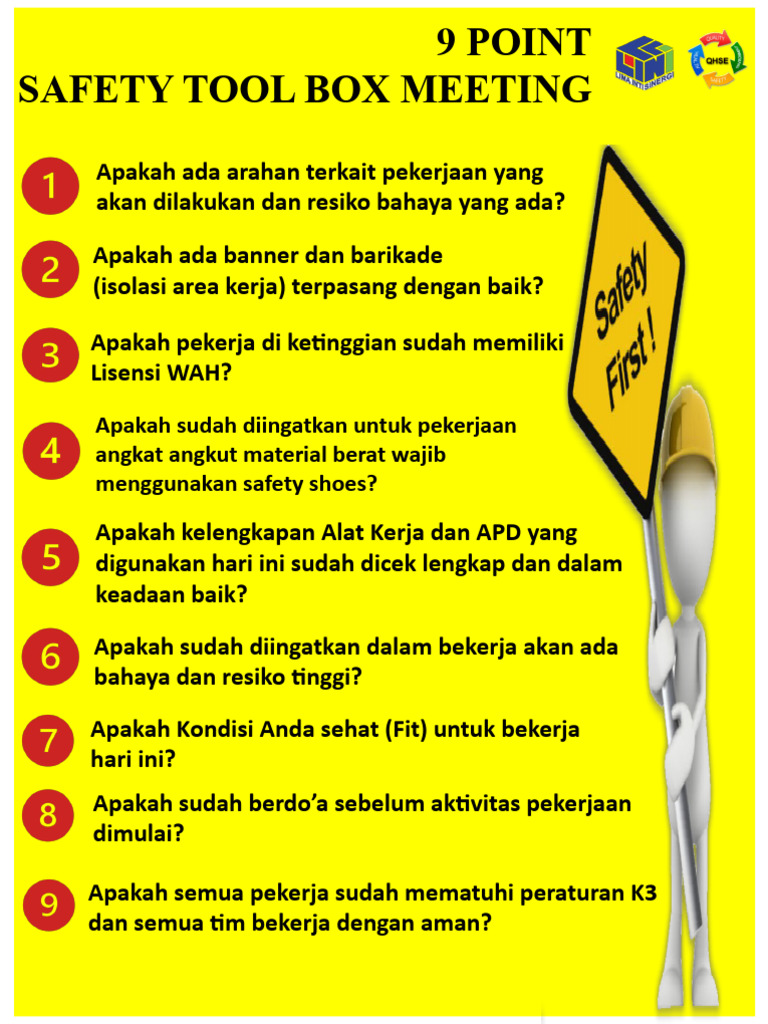 Protokol TBM untuk Keselamatan Kerja | PDF | Bisnis | Teknologi & Rekayasa