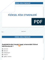 Fiziksel Risk Etmenleri GÜRÜLTÜ