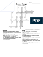 Crucigrama Biologia