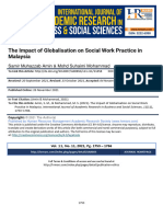 The Impact of Globalisation On Social Work Practice in Malaysia