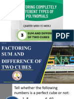 Factoring Sum and Difference of Two Cubes