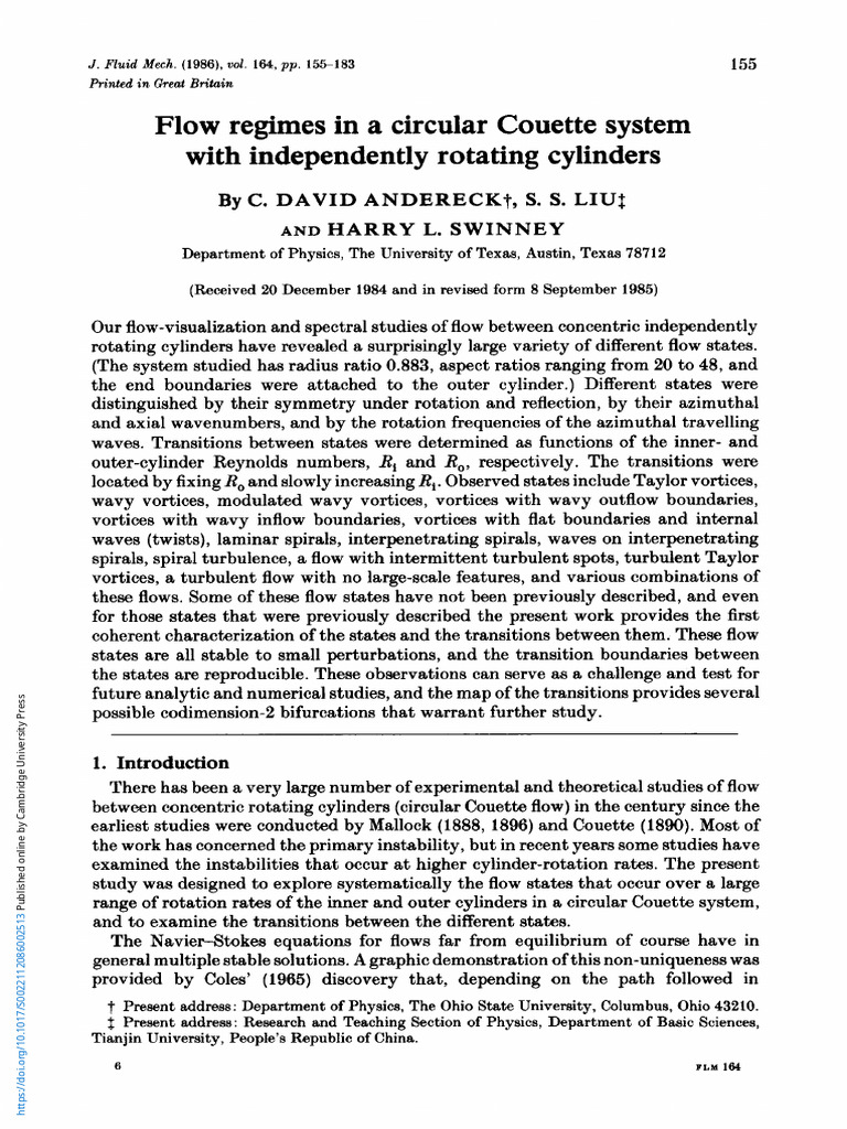 Flow States in Circular Couette Systems | PDF | Vortices | Reynolds Number