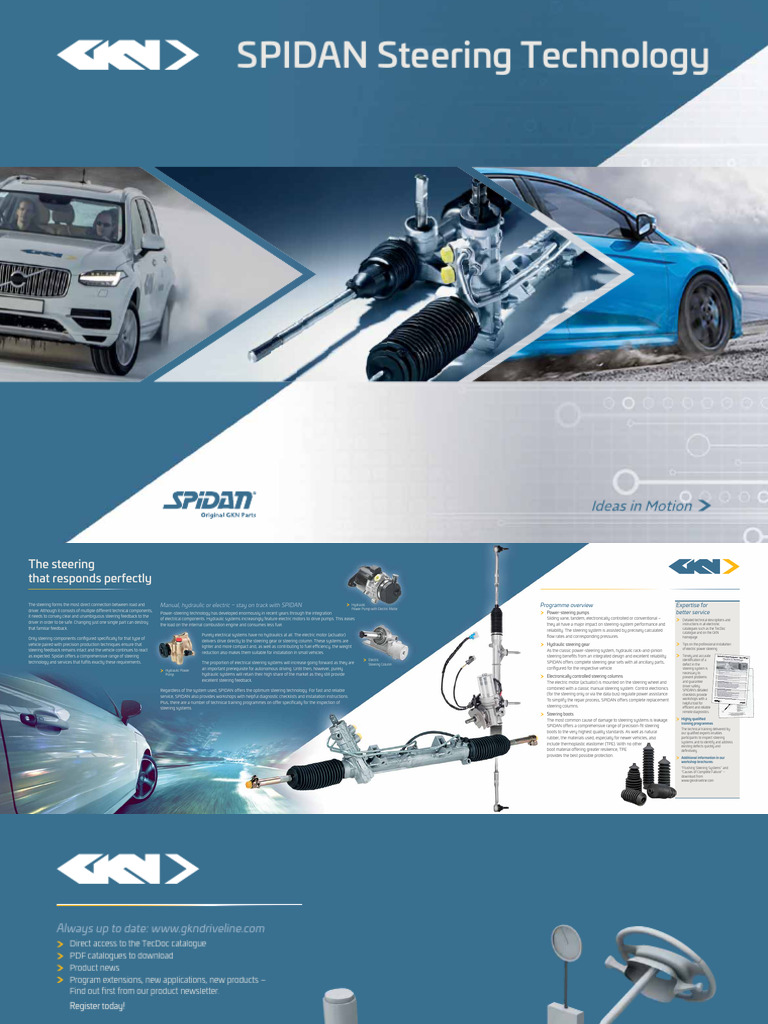 SPIDAN Steering Technology | PDF | Steering | Transportation Engineering