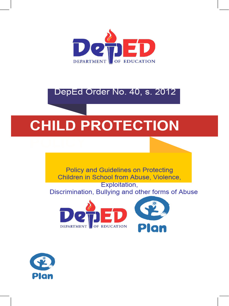 DepEd Child Protection Policy Guide | PDF | Child Protection | Children ...