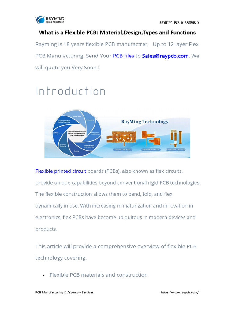 What is a Flexible PCB Material,Design,Types and Functions | PDF