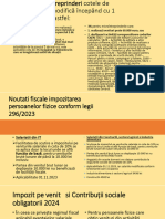 Sinteza Modificari Fiscale Aduse Legea 296 2023