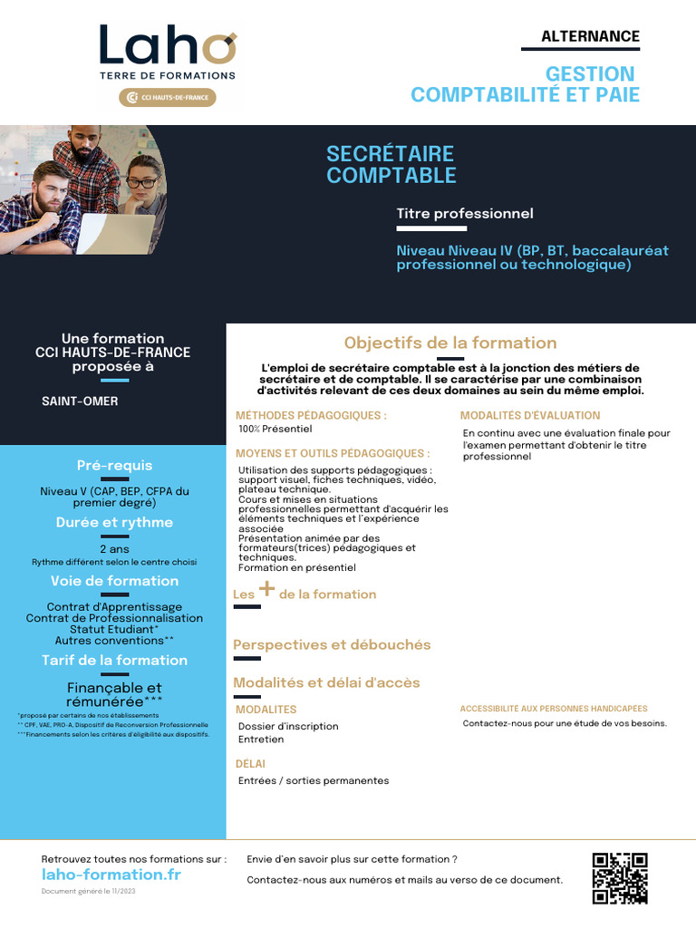 Formation Secrétaire Comptable en Alternance | PDF | Pédagogie ...