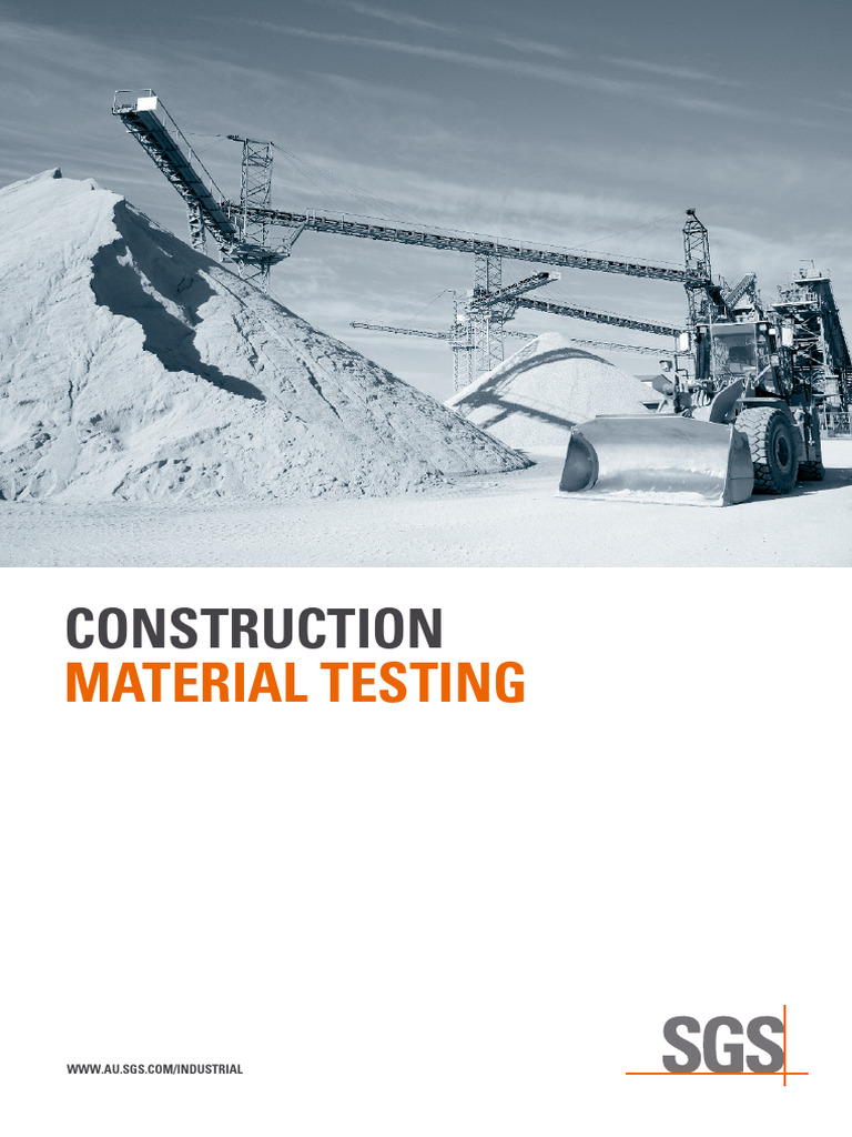 Construction Material Testing - SGS | PDF | Concrete | Soil Mechanics