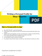 Writing A Personal Profile For Blogs - Magazine 2