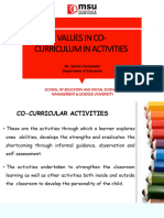 Lecture 3 Values in Cocurriculum in Activities