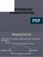 Rekayasa Produktivitas 1 Terminologi Produktivitas