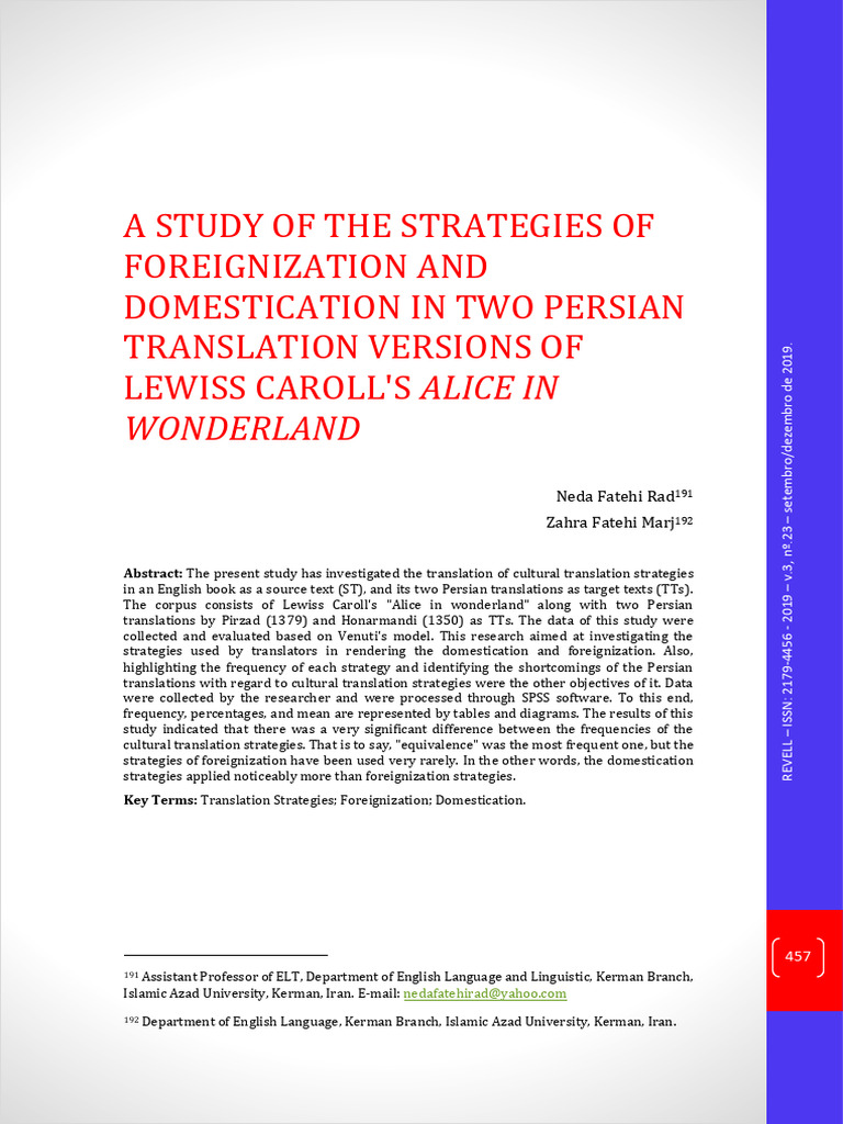 Foreignization vs. Domestication in Persian Translations | PDF ...