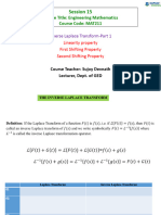 Session 15: Course Title: Engineering Mathematics Course Code: MAT211